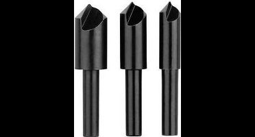 Bosch - 3-delige conische verzinkboor-set met 1 boorplaatje 8,0; 10,0; 12,0 mm