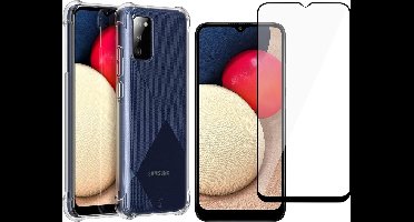 Hoesje geschikt voor iPhone 15 Pro Max - Screen Protector FullGuard - Back Cover Case ShockGuard Transparant & Screenprotector