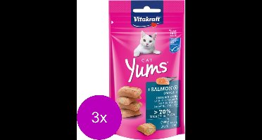 Vitakraft Cat Yums - Kat - Snack - Zalm - 3 x 40 g