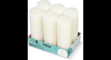 Bolsius - Rustieke Stompkaarsen 190/68 - Soft Pearl - 6 stuks