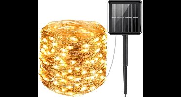 Solar kerst lichtsnoer buiten 'Twinkle' - 30 meter - Lichtslinger met warm witte leds - Kerstverlichting - Feestverlichting - Tuinverlichting op zonne-energie