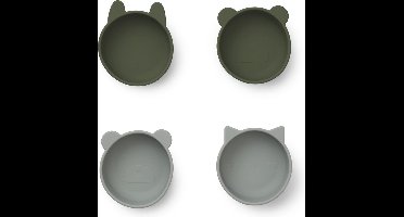 Liewood Iggy Siliconen Kom 4-pack - Hunter Green Mix