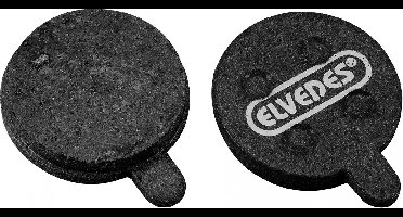 Elvedes Schijfremblokken E-bike 10 Cm Carbon Zwart 2 Stuks