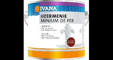 Ivana ijzermenie - roestwerende grondverf - roodbruin - 2,5 l - ijzer/staal