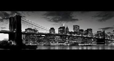 Brooklyn Bridge at Dusk Poster 30.5x91.5cm