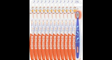 Elmex Kindertandenborstel (3-6 Jaar) - 12 Stuks - Voordeelverpakking