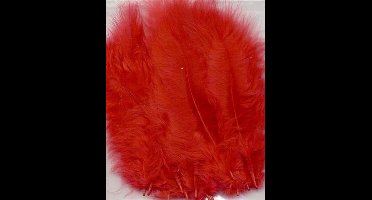 Marabou veren rood 15 Stuks