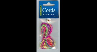 Shamballa koord neon mix 0.8 milimeter x 5 m 12284-8409