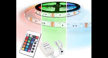 Led strip op batterij RGB Premium complete set 5 meter