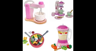 Mentari Keukenmachine set met mixer-blender koffie set en salade kom u krijgt 4 assorti geleverd.