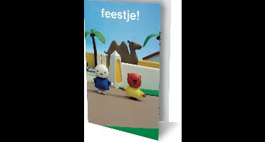 Nijntje - 6 Dubbele Uitnodigingen Met Envelop – Ik geef een feestje!