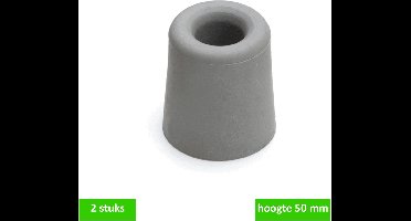 Deltafix deurbuffer tpe rubber / schroefbaar grijs 50 mm 2 st.