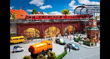 Faller - Arcades with shops and interior equipment - FA120571 - modelbouwsets, hobbybouwspeelgoed voor kinderen, modelverf en accessoires