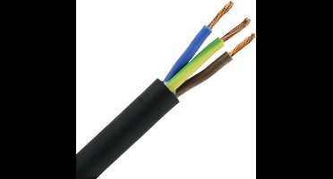 Flexibele H05VV-F Kabel | 3 x 1 mm2 aders | VMVL | 100 meter | Zwart