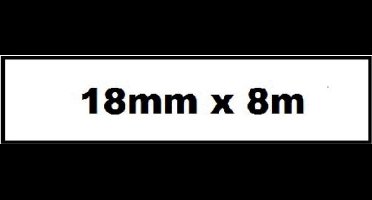 Labeltape Quantore TZe-241 18mmx8m wit/zwart | 32 stuks