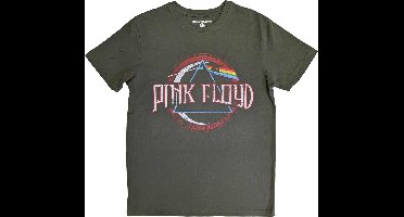 Pink Floyd - Vintage Dark Side Of The Moon Seal Heren T-shirt - L - Groen