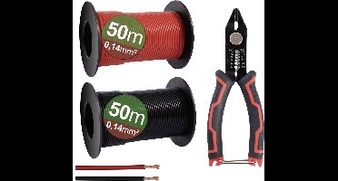 Quadrios 23CW026 Assortiment draden 0.14 mm² Zwart, Rood 1 set(s)