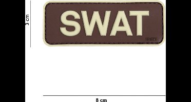 101 Inc Embleem 3D Pvc Swat Bruin  18066