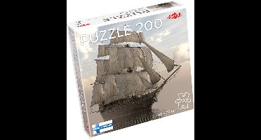 Tactic Sailboat at Sea – Puzzel – 200 stukjes – Rustig Zeegezicht met Zeilboot – Strak en Rustgevend Ontwerp – Hoogwaardige Scandinavische Kwaliteit