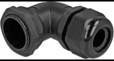 Kabelwartel 90 ° schuine pg29 zwart