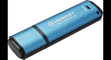 Kingston IronKey Vault Privacy 50 Series USB-stick Retail 16 GB Zwart/blauw IKVP50/16GB USB-A 3.2 Gen 1