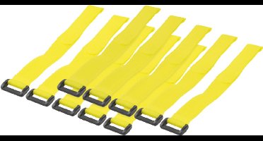 LogiLink Kabelbinder met klittenband geel 10 stuks