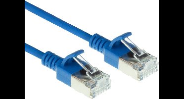 FTP CAT6A Slimline 10 Gigabit Netwerkkabel - CU - 1 meter - Blauw