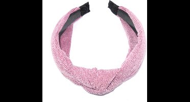 Diadeem ribstof roze - winter - winterstof - dikke stof