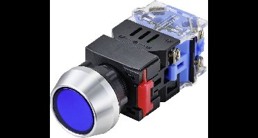 TRU COMPONENTS TC-9428128 LAS0-L-11Z/B/12V Drukschakelaar 250 V 5 A 1x uit/aan Continu Blauw IP40 1 stuk(s)