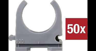 TRU COMPONENTS TC-9859368 Quick-klem EN20 20 mm Grijs 50 stuk(s)