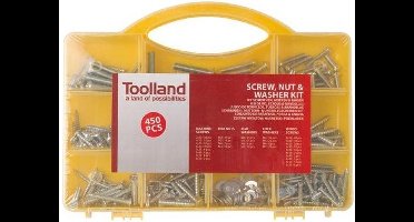 Set Schroeven, Moeren & Ringen 450-delig