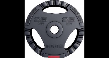 Gorilla Sports Gewichtsschijf - Halterschijf - 2,5 kg - Gripper Kunststof - 30 mm