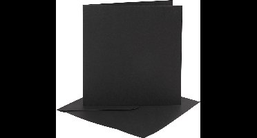 CC Kaarten en Enveloppen 15,2x15,2 cm Zwart 4 stuks