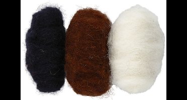 CC Gekaarde Wol Set 3x10gr Natuurlijk