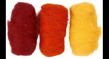 CC Gekaarde Wol Set 3x10gr Rode Harmonie