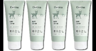 Derma Eco Baby Creme - Parfumvrij - Hypoallergeen - voor Gevoelige Babyhuid - 4 x 100ml