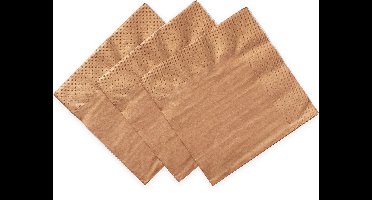 Servetten rose gold metallic FSC 33 x 33cm - 20 stuks