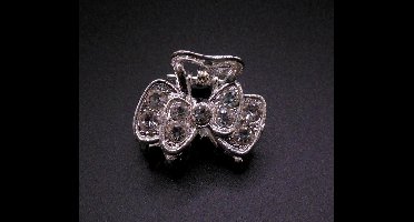 Haarklem metaal klein strik schuin