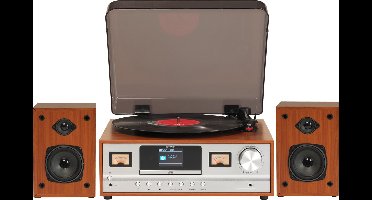 Denver Platenspeler Bluetooth - Incl. Speakers - DAB radio - CD speler - Retro - MRD52LW