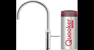 Quooker Fusion Round kokendwaterkraan - draaibare uitloop - Combi reservoir - Warm / kokend water - Chroom