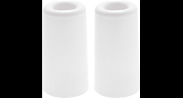 Deltafix Deurbuffer - 2x - deurstopper - wit - rubber - 75 x 40 mm - schroefbevestiging