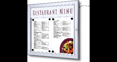 Outdoor Menubord Logo LED 2 X A4 Landschap - Syna SCZ2XA4LED