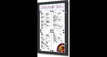 Outdoor Menubord Logo 4 X A4 Portrait Zwart - Syna SCZ4XA4C9005