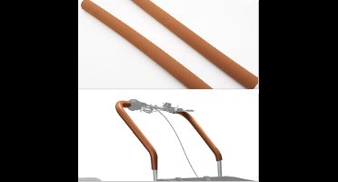 Universeel Bakfiets onderdelen - foam handvatten voor Vogue, Troy, Terra - bruin