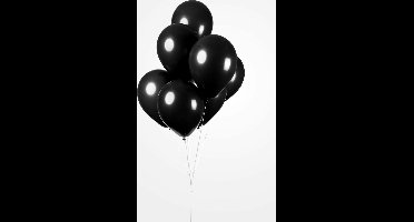 Ballonnen zwart - 30 cm - 50 stuks