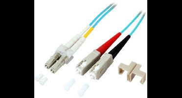 EFB Elektronik O0314.1 Glasvezel Optische vezel Aansluitkabel [1x LC-stekker - 1x SC-stekker] 50/125 µ Multimode OM3 1.00 m