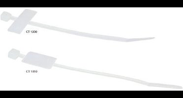 ACT kabelbinders voor markeringslabel, lengte 200 mm, breedte 2,5 mm CT1310