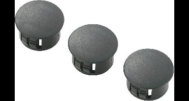 TRU COMPONENTS TC-HPR-15203 Blindstop Plaatdikte (max.) 1.1 mm Polyamide Zwart 100 stuk(s)