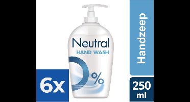 Neutral - Handzeep - Hand Wash - Sensitive Skin - 250ml x 6