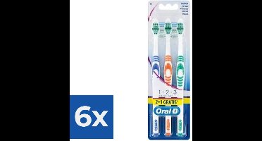 Oral-B Tandenborstel  Classic 123 Medium 3 Stuks - Voordeelverpakking 6 stuks